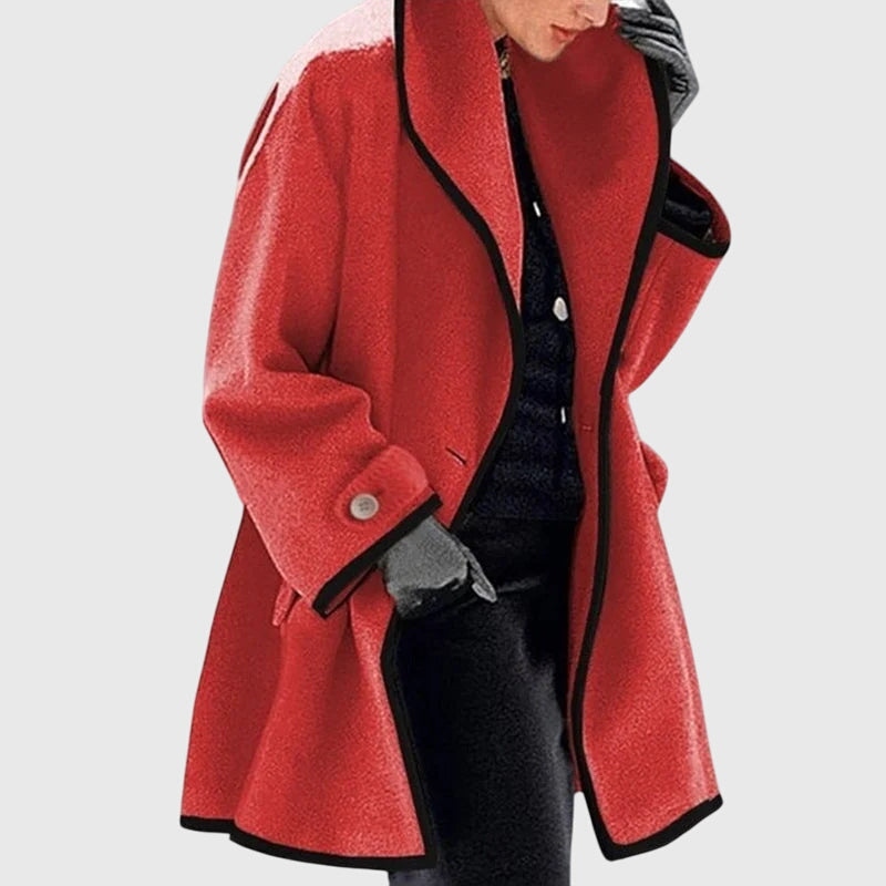 Women's Chic Fleece Jacket with Double Buttons for Winter by Selouva