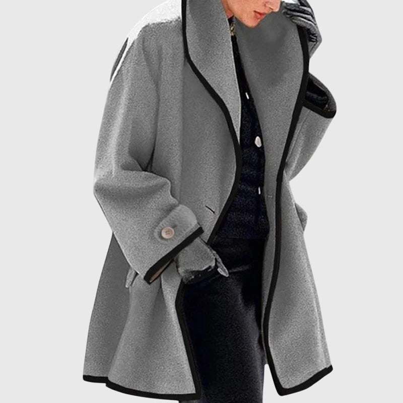 Women's Chic Fleece Jacket with Double Buttons for Winter by Selouva