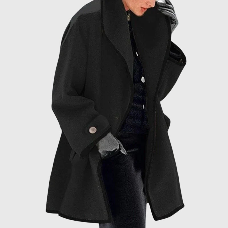 Women's Chic Fleece Jacket with Double Buttons for Winter by Selouva