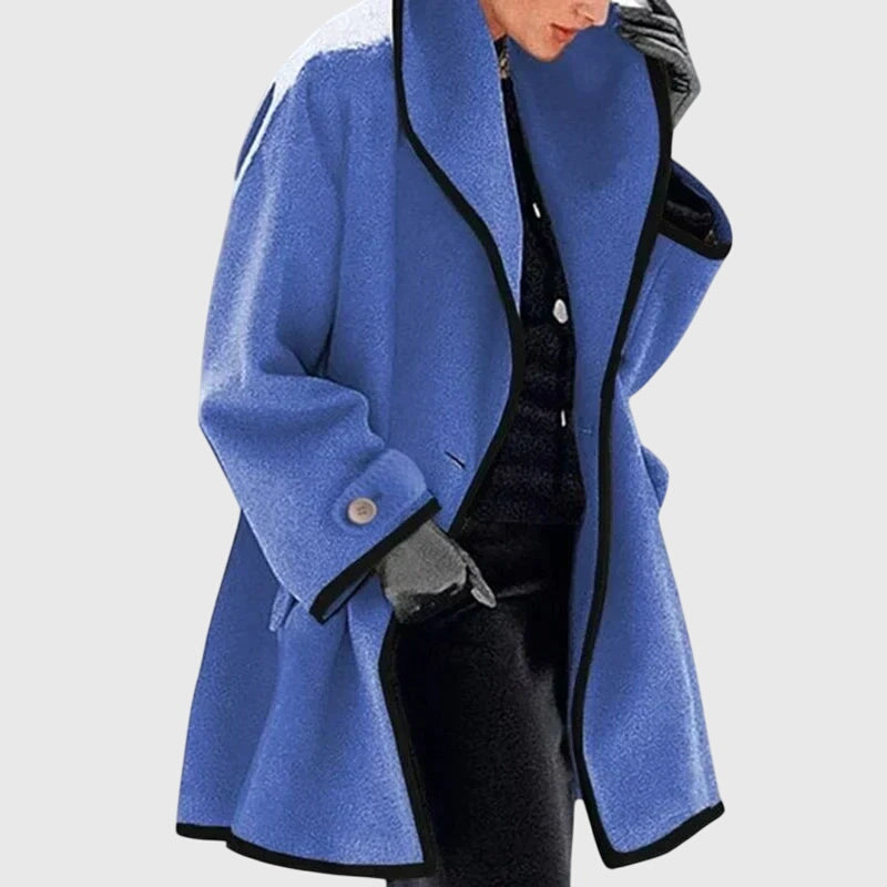 Women's Chic Fleece Jacket with Double Buttons for Winter by Selouva