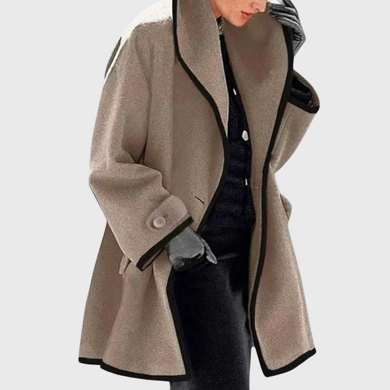 Women's Chic Fleece Jacket with Double Buttons for Winter by Selouva