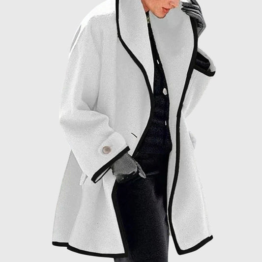 Women's Chic Fleece Jacket with Double Buttons for Winter by Selouva