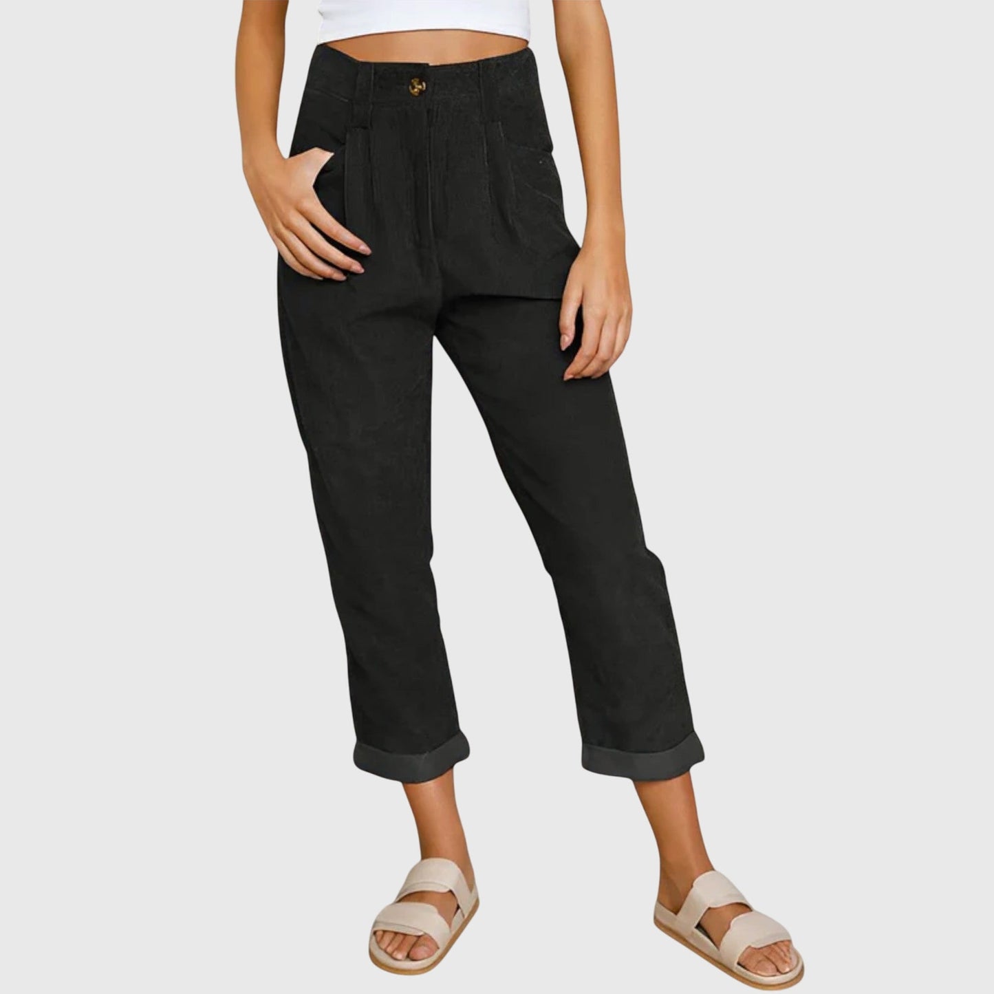 Jana Modern Corduroy Pants Rust For Everyday Comfort by Selouva