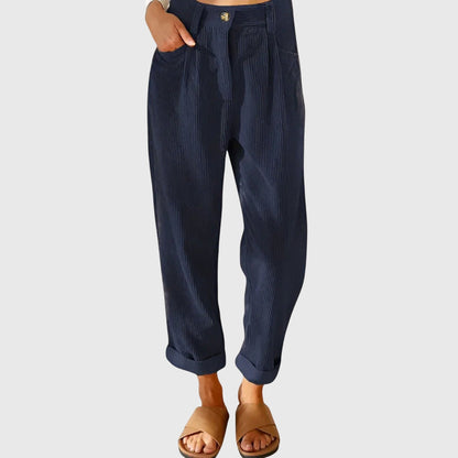 Jana Modern Corduroy Pants Rust For Everyday Comfort by Selouva