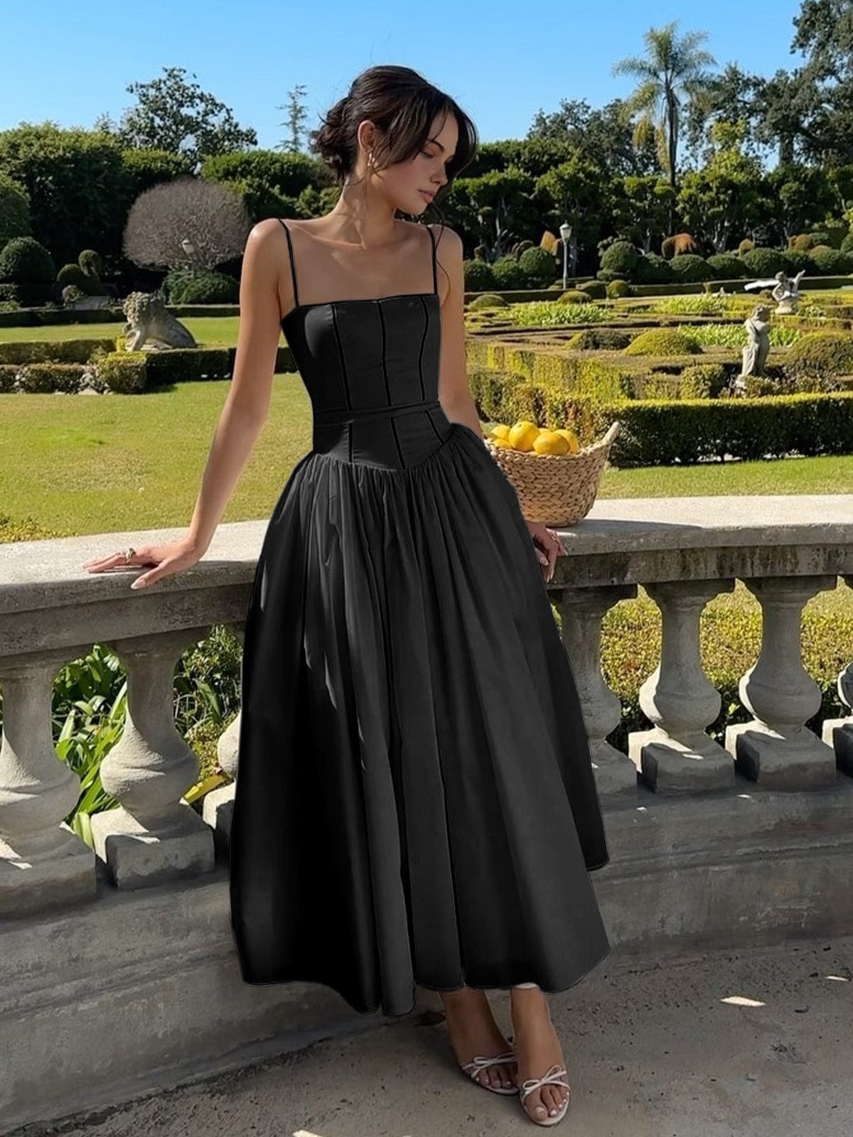 Gabriella | Women’s Wedding Guest Elegant Corset Midi Dress by Selouva
