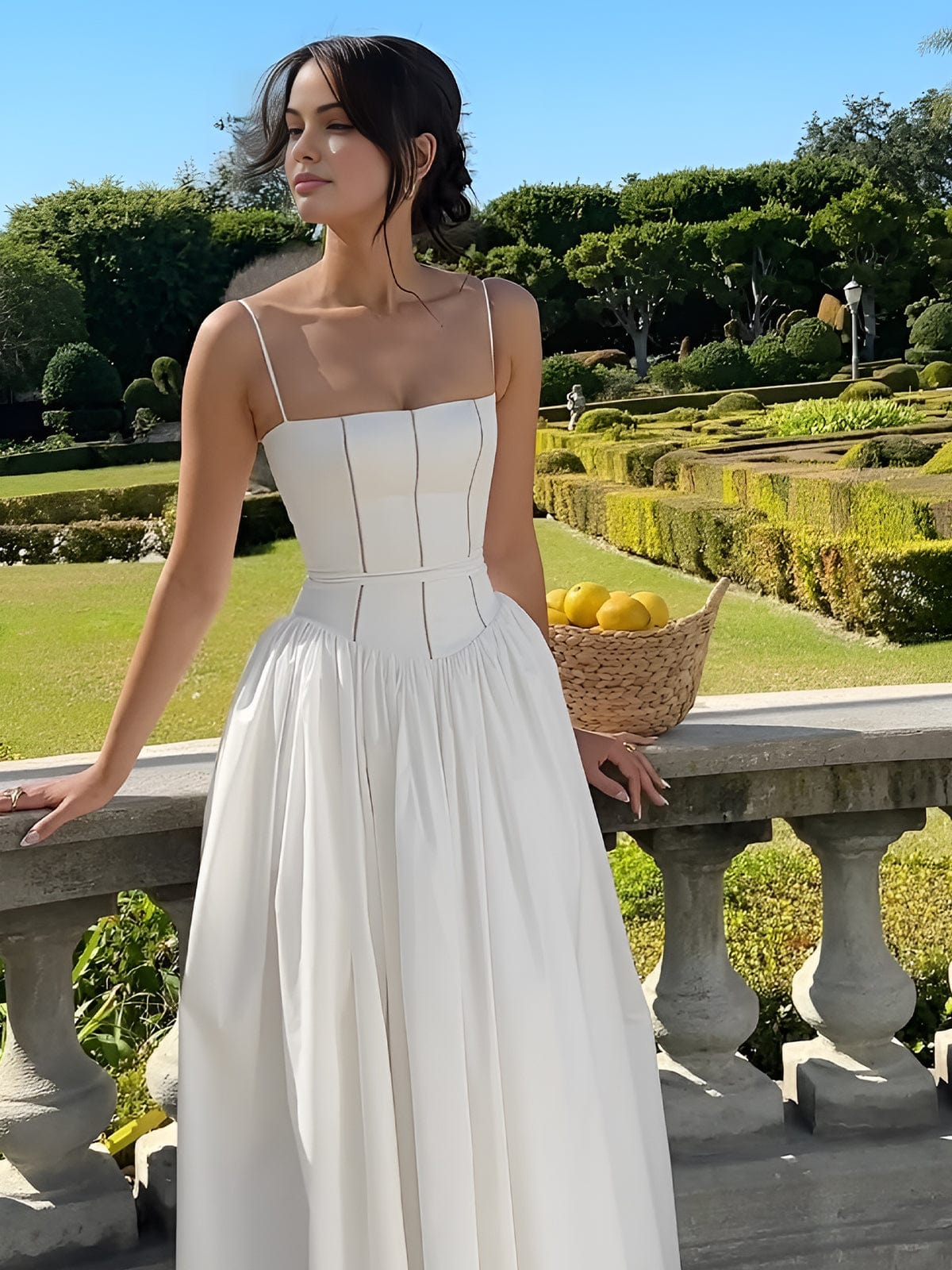 Gabriella | Women’s Wedding Guest Elegant Corset Midi Dress by Selouva