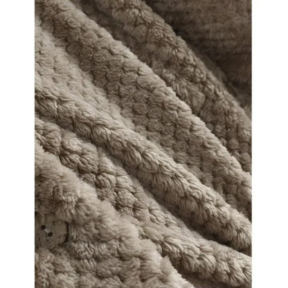Women's Cosy Hooded Coat with Ribbed Texture for Winter by Selouva