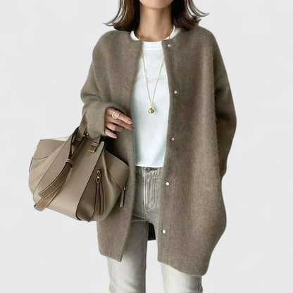 Women's Cozy Jacket with Button Closure for Layering by Selouva