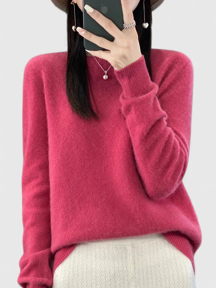 Rizalinda Cozy Turquoise Soft Knit Sweater With Relaxed Fit by Selouva