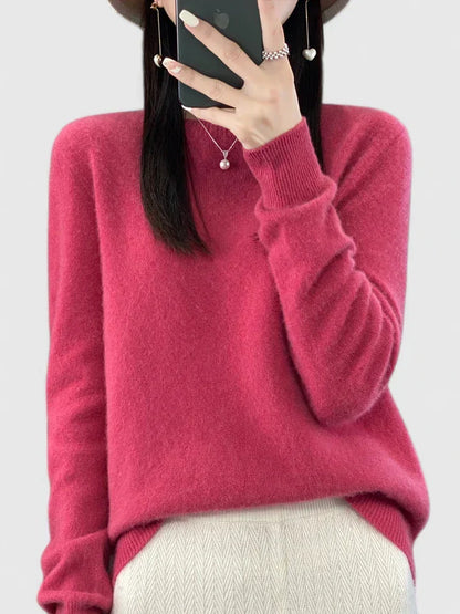 Rizalinda Cozy Turquoise Soft Knit Sweater With Relaxed Fit by Selouva