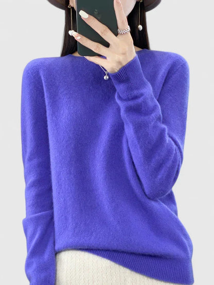 Rizalinda Cozy Turquoise Soft Knit Sweater With Relaxed Fit by Selouva