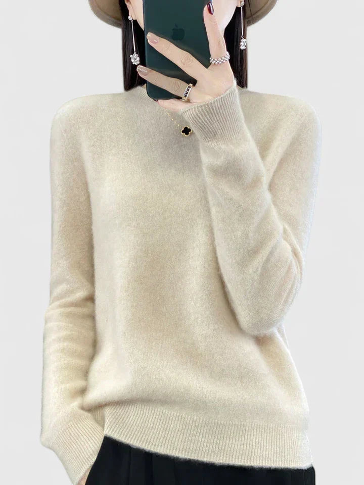 Rizalinda Cozy Turquoise Soft Knit Sweater With Relaxed Fit by Selouva