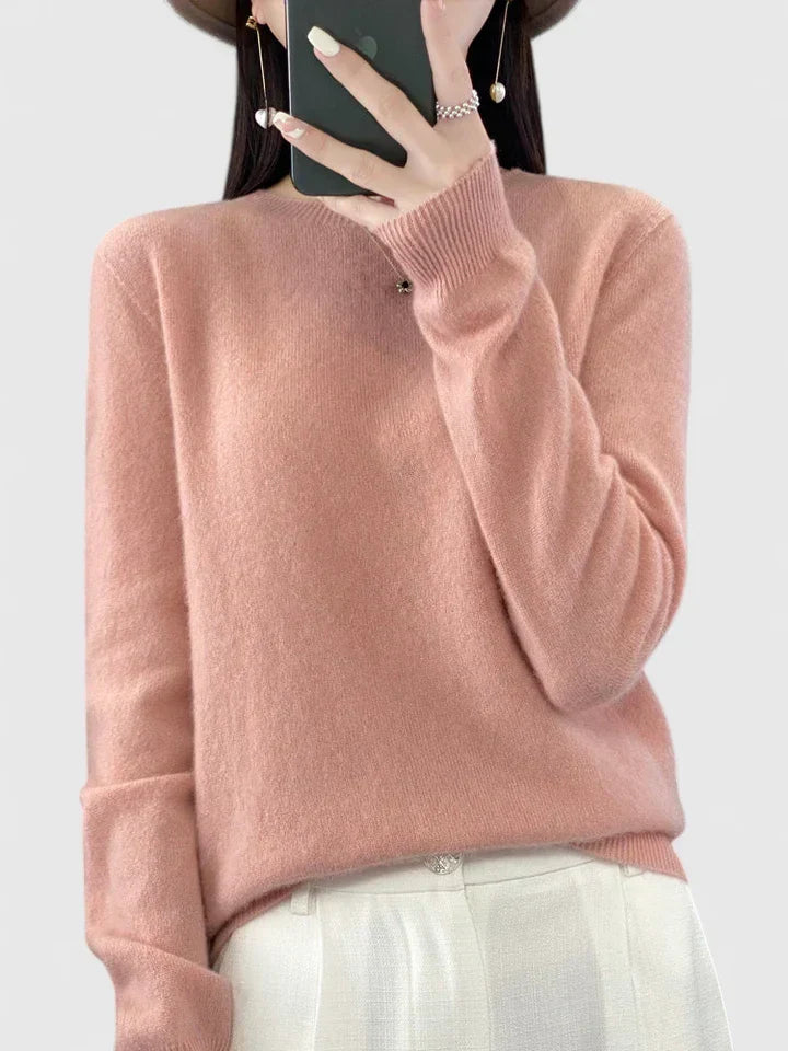 Rizalinda Cozy Turquoise Soft Knit Sweater With Relaxed Fit by Selouva