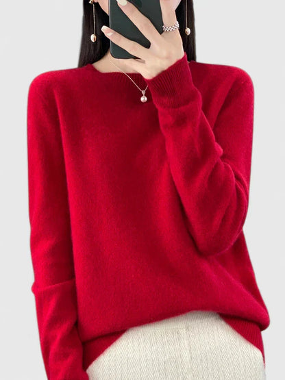 Rizalinda Cozy Turquoise Soft Knit Sweater With Relaxed Fit by Selouva