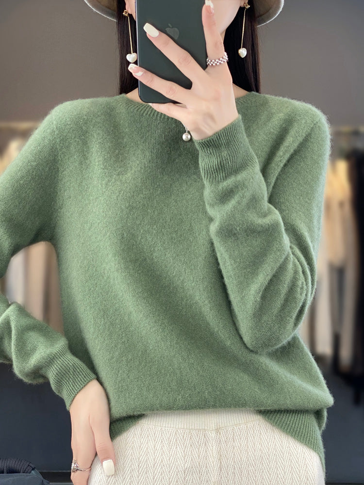 Rizalinda Cozy Turquoise Soft Knit Sweater With Relaxed Fit by Selouva