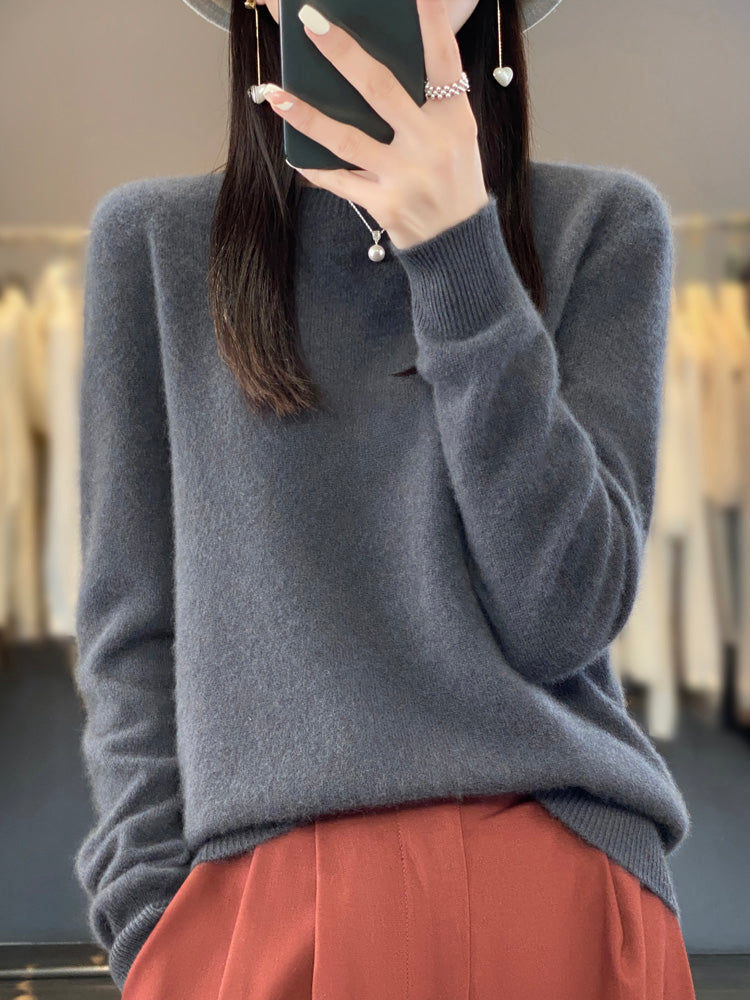 Rizalinda Cozy Turquoise Soft Knit Sweater With Relaxed Fit by Selouva