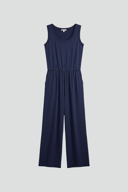 Women's Elastic-Waist Jumpsuit by Selouva