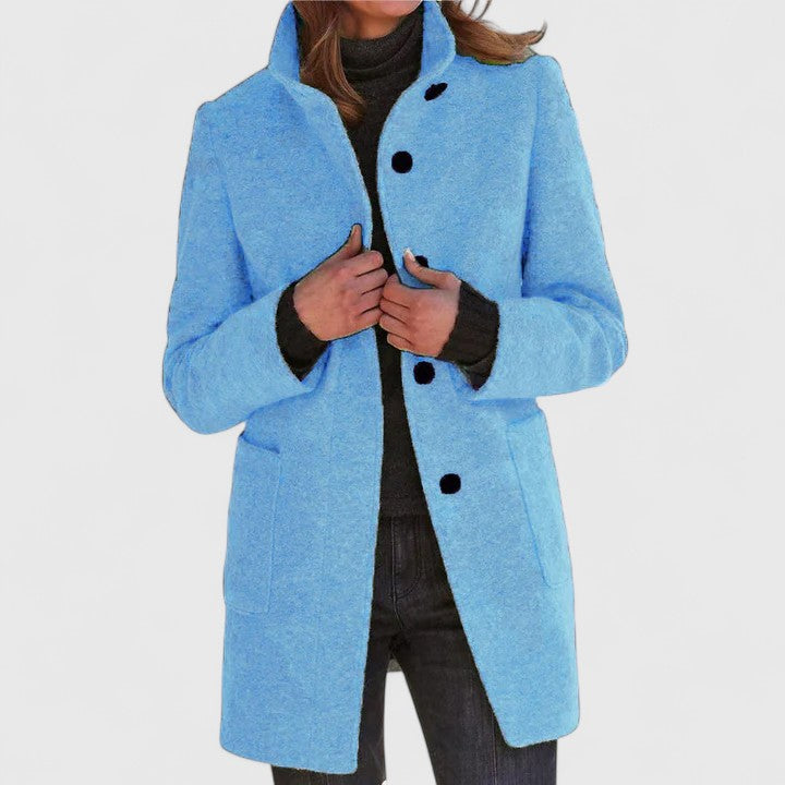 Women's Elegant Coat with Timeless Silhouette for Winter by Selouva