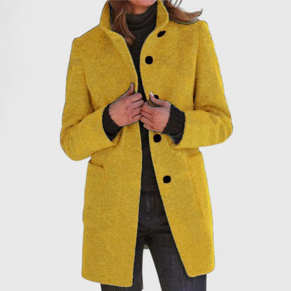 Women's Elegant Coat with Timeless Silhouette for Winter by Selouva