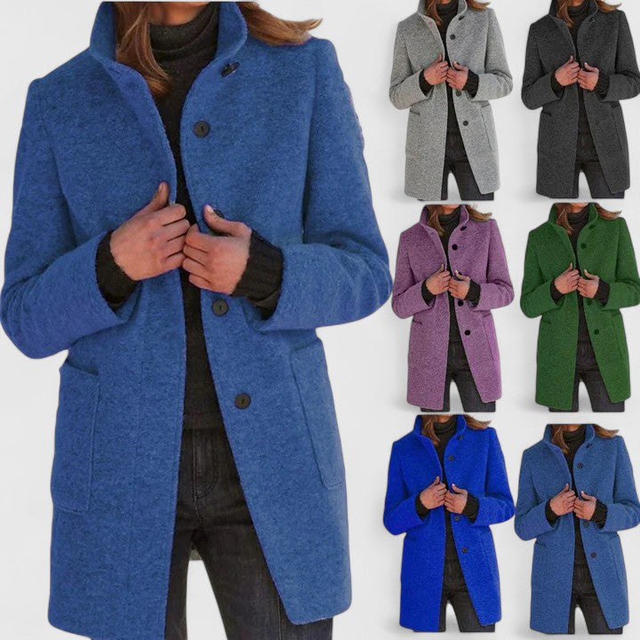 Women's Elegant Coat with Timeless Silhouette for Winter by Selouva