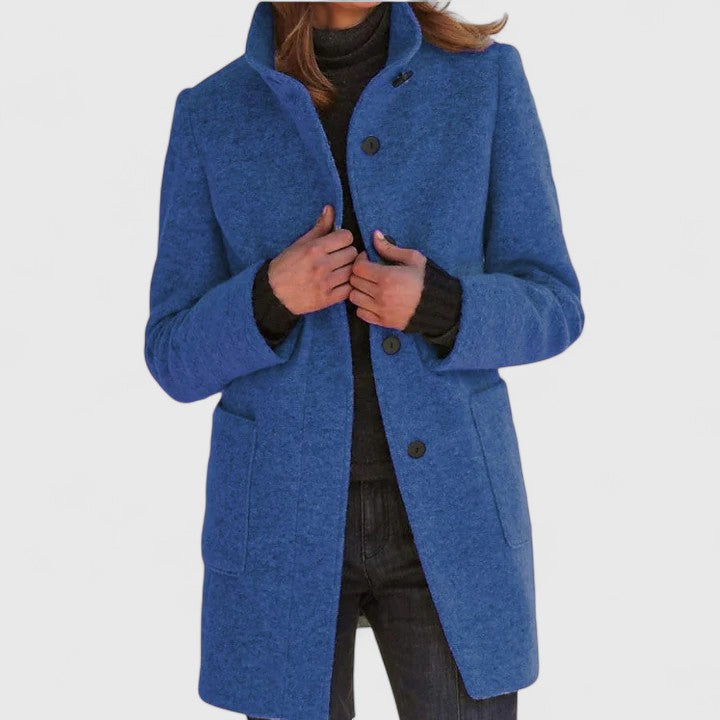 Women's Elegant Coat with Timeless Silhouette for Winter by Selouva