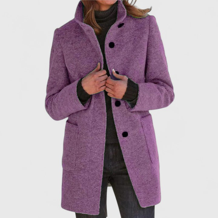 Women's Elegant Coat with Timeless Silhouette for Winter by Selouva