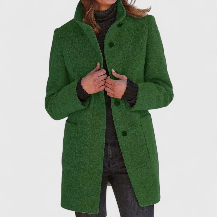 Women's Elegant Coat with Timeless Silhouette for Winter by Selouva