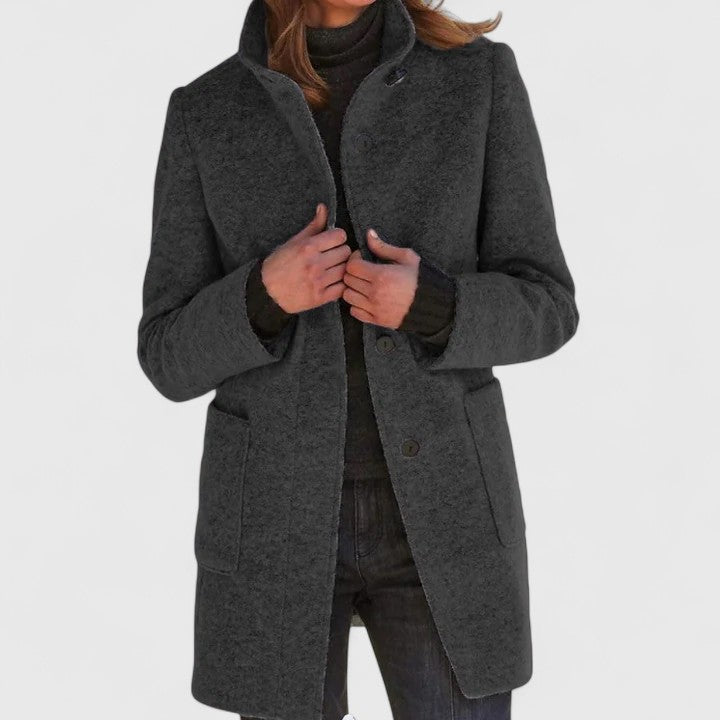 Women's Elegant Coat with Timeless Silhouette for Winter by Selouva
