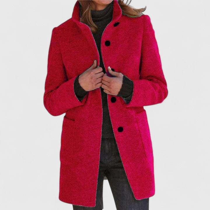 Women's Elegant Coat with Timeless Silhouette for Winter by Selouva