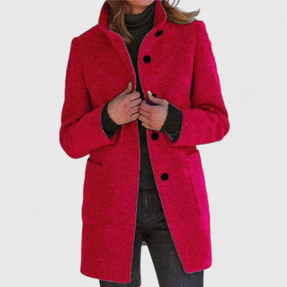 Women's Elegant Coat with Timeless Silhouette for Winter by Selouva