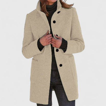 Women's Elegant Coat with Timeless Silhouette for Winter by Selouva