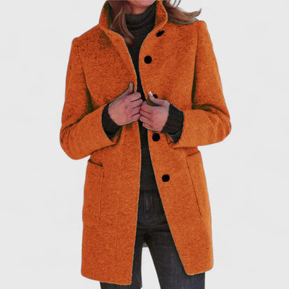 Women's Elegant Coat with Timeless Silhouette for Winter by Selouva