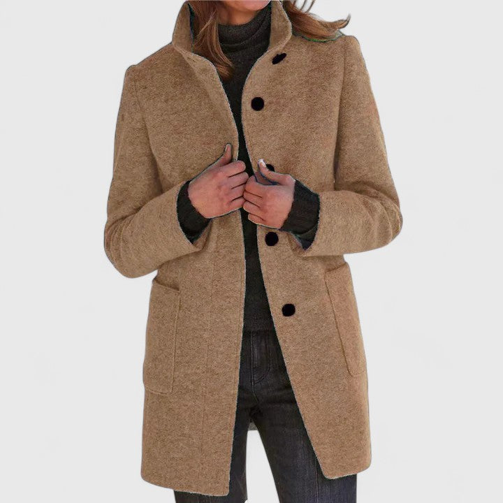 Women's Elegant Coat with Timeless Silhouette for Winter by Selouva