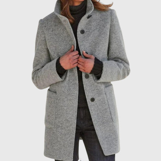 Women's Elegant Coat with Timeless Silhouette for Winter by Selouva