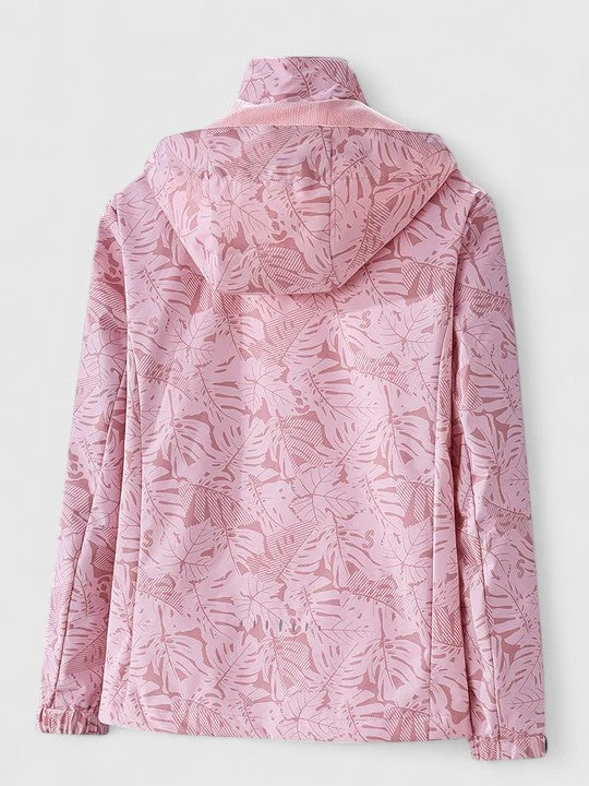 Women's Elegant Jacket with Botanical Print for Outdoors by Selouva
