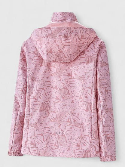 Women's Elegant Jacket with Botanical Print for Outdoors by Selouva