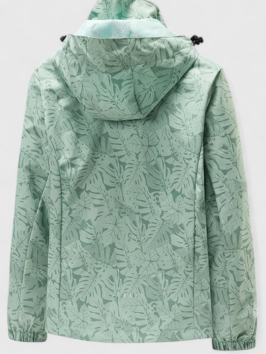 Women's Elegant Jacket with Botanical Print for Outdoors by Selouva