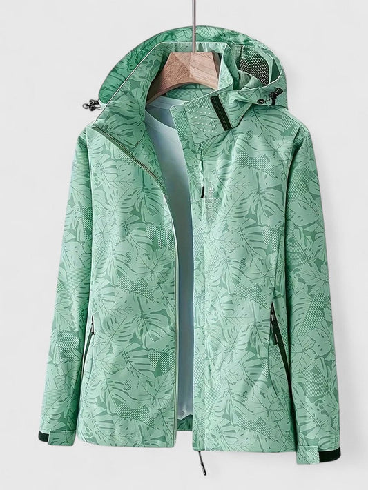 Women's Elegant Jacket with Botanical Print for Outdoors by Selouva