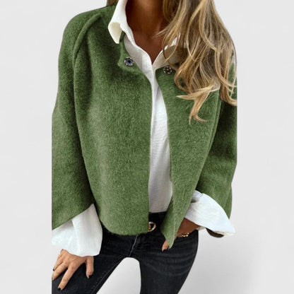 Women's Elegant Jacket with Dropped Shoulders for Casual by Selouva