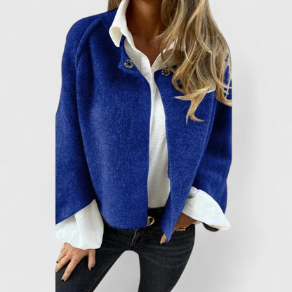 Women's Elegant Jacket with Dropped Shoulders for Casual by Selouva