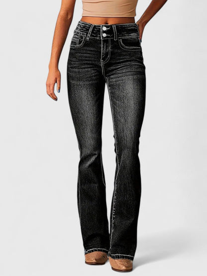 Koralynnae Sophisticated Flared Jeans With Stretch Comfort by Selouva