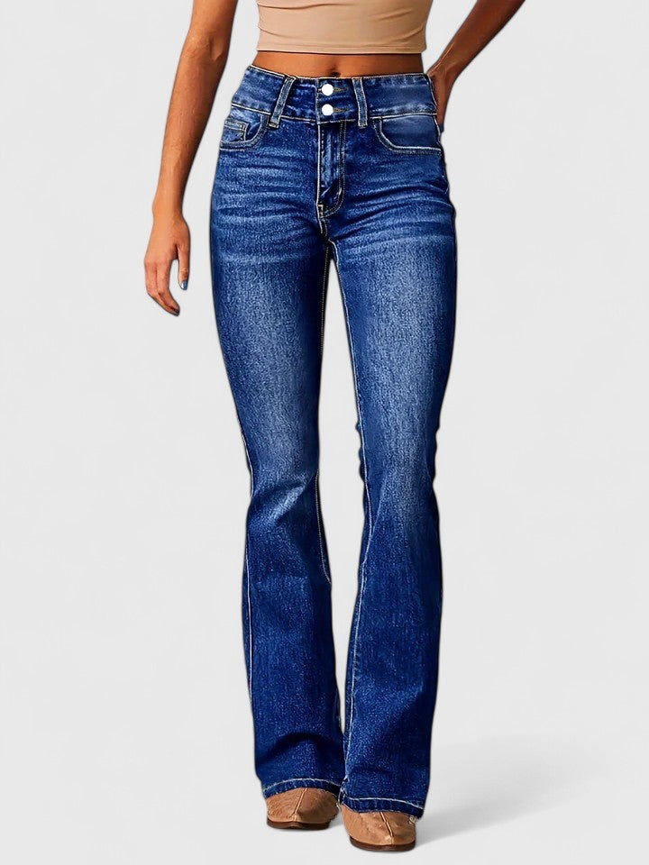Koralynnae Sophisticated Flared Jeans With Stretch Comfort by Selouva