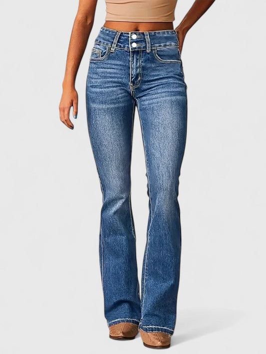 Koralynnae Sophisticated Flared Jeans With Stretch Comfort by Selouva