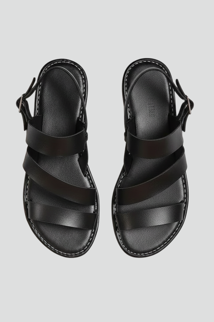Makayla Women's Modern Flat Sandals With Back Strap by Selouva