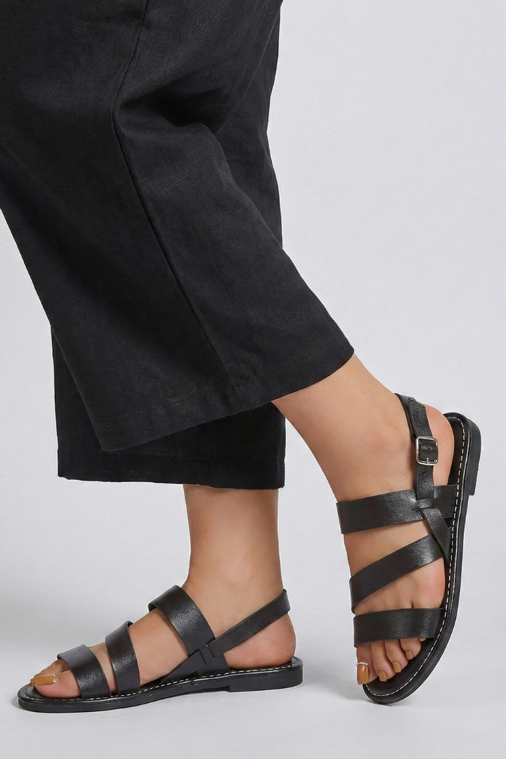 Makayla Women's Modern Flat Sandals With Back Strap by Selouva