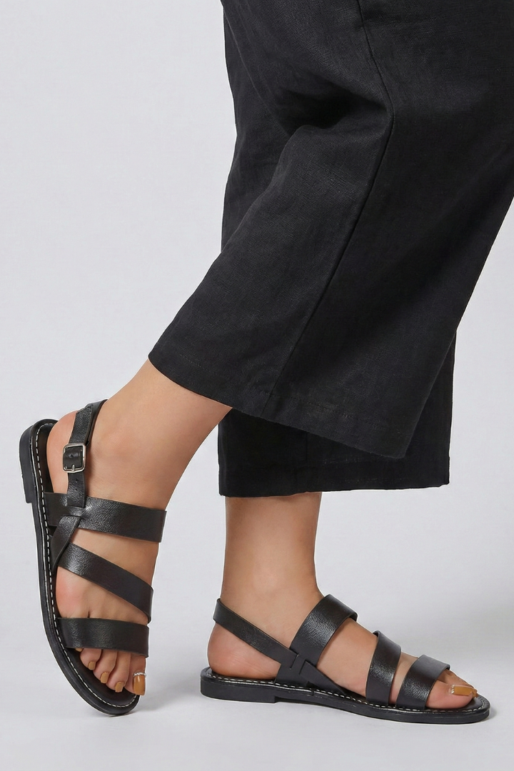 Makayla Women's Modern Flat Sandals With Back Strap by Selouva