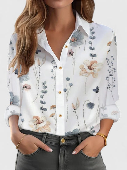 Women's Floral Blouse Loose-Fit by Selouva