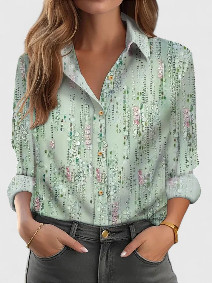 Women's Floral Blouse Loose-Fit by Selouva