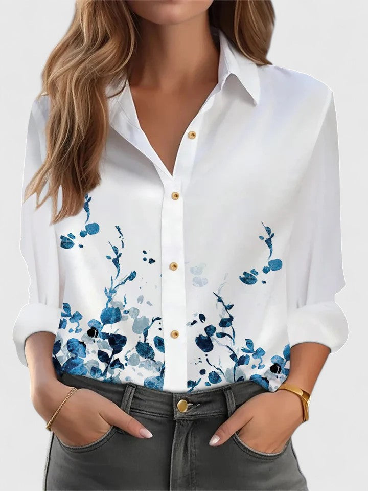 Women's Floral Blouse Loose-Fit by Selouva