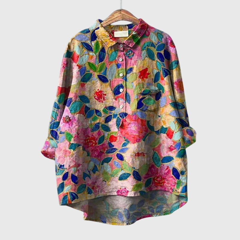 Elly Floral Print Blouse Lightweight Comfort for Everyday Wear by Selouva